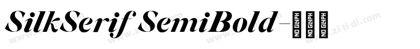SilkSerif SemiBold字体转换